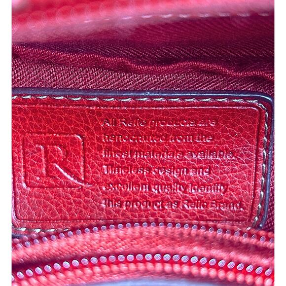 Relic Red Leather Satchel Handbag with Adjustable Shoulder Strap - Picture 1 of 8